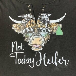 Highland cow v-neck shirt